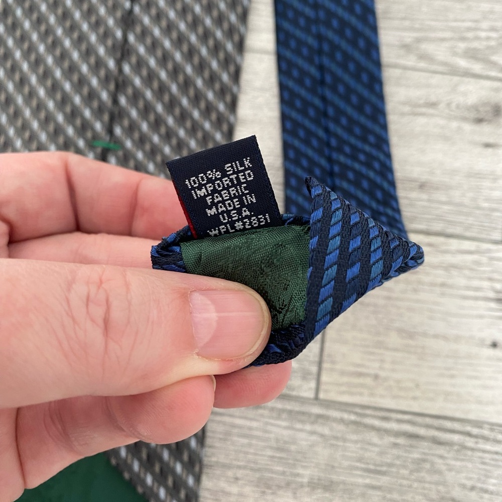 Tommy Hilfiger Mens Formal Necktie 57.5"‎ Long x 3.5" Wide Gray Silver Neck Tie - Picture 5 of 5